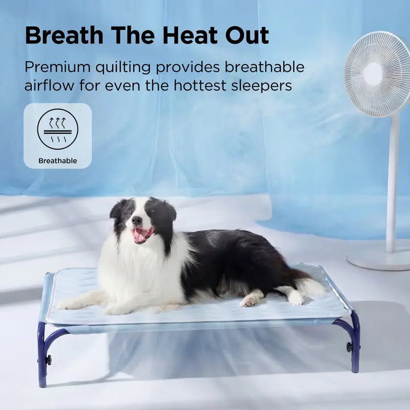 🧊 Washable Pet Cooling Mat – Q-Max >0.4 Ice Silk Dog Bed
