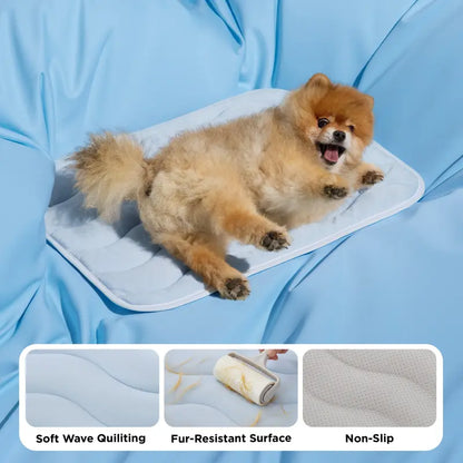 🧊 Washable Pet Cooling Mat – Q-Max >0.4 Ice Silk Dog Bed