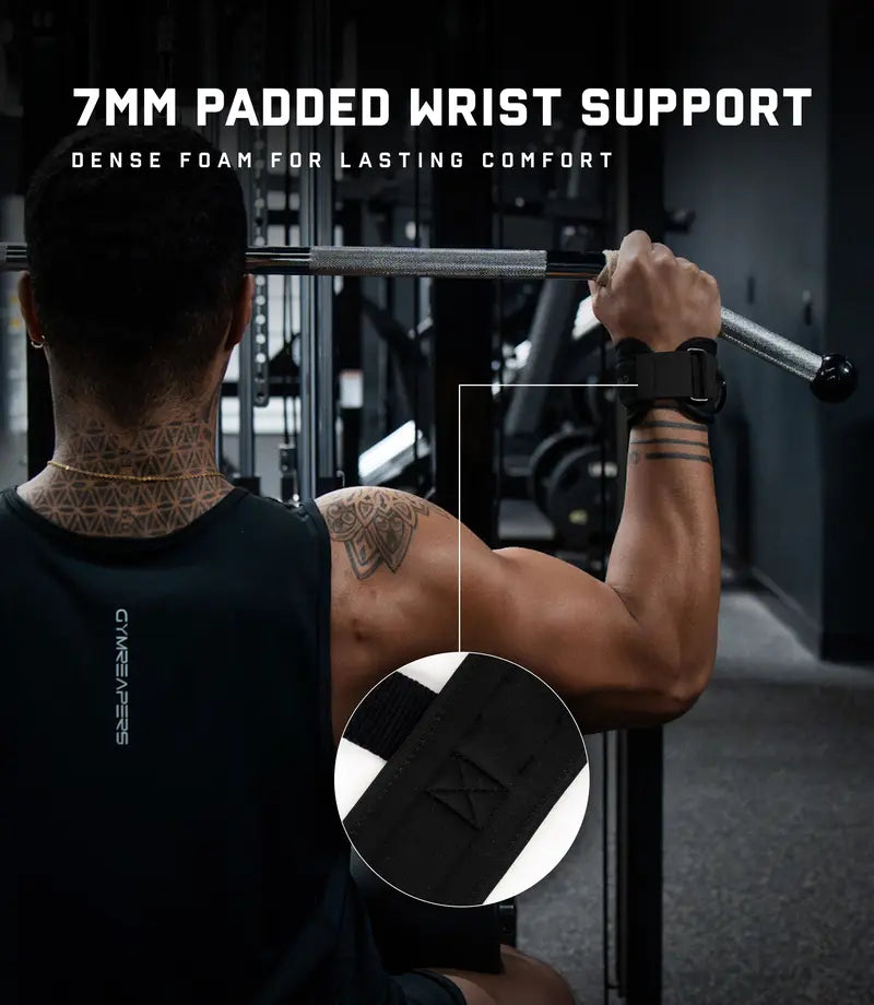 🏋️‍♀️Anti-Slip Cotton Weightlifting Straps with Cushioned Wrist Cuff