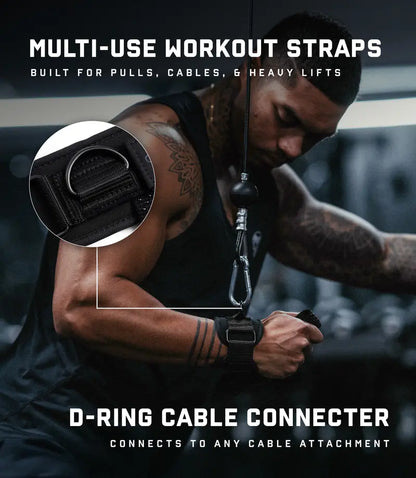 🏋️‍♀️Anti-Slip Cotton Weightlifting Straps with Cushioned Wrist Cuff