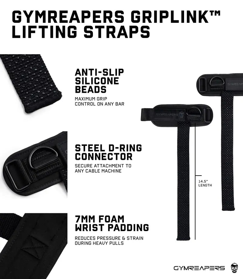 🏋️‍♀️Anti-Slip Cotton Weightlifting Straps with Cushioned Wrist Cuff